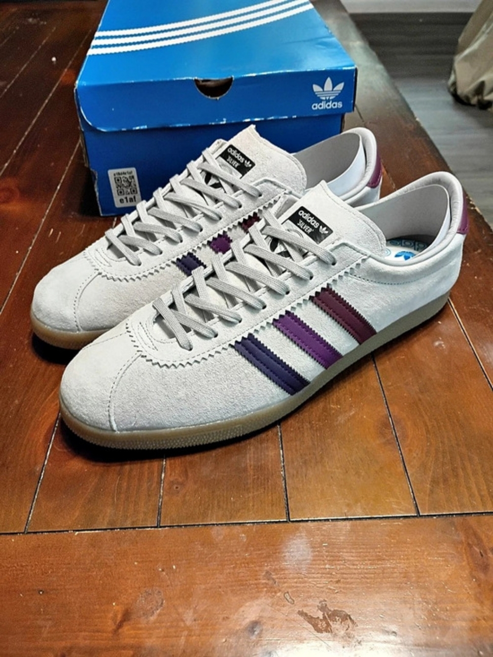 adidas State Series "Silver" (Nevada) size? Exclusive Sneakers White & Purple US